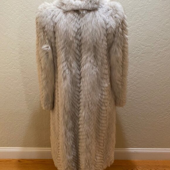 Blue Fox full length coat - size 12 - Picture 10 of 14